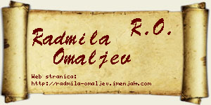 Radmila Omaljev vizit kartica